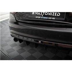 Maxton - Diffuseur Arrière Complet Audi A5 Coupe / Cabrio S-Line 8T (Version avec échappements simples des deux côtés) 