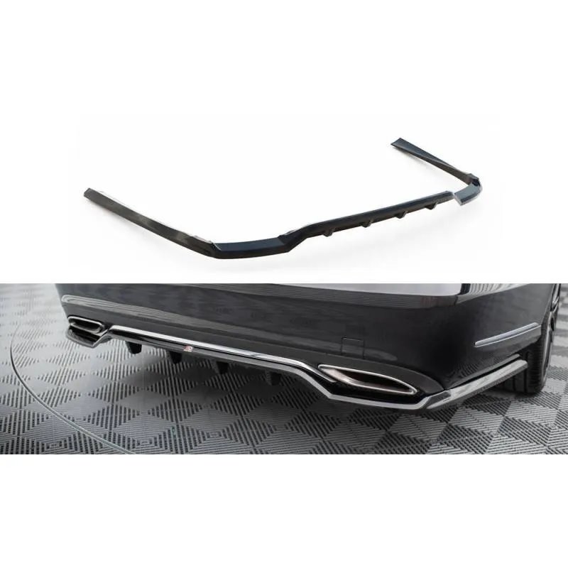 Maxton - Arriere Splitter (avec une barre verticale) Mercedes-Benz E W212 Facelift