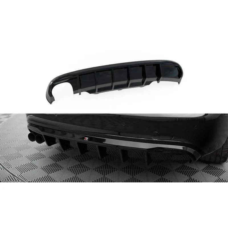 Maxton - Diffuseur Arrière Complet Audi A5 Coupe / Cabrio S-Line 8T (Version double échappement simple face)
