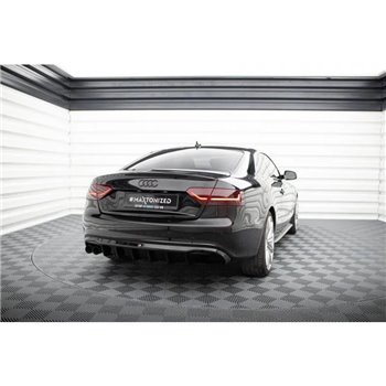 Maxton - Diffuseur Arrière Complet Audi A5 Coupe / Cabrio S-Line 8T (Version double échappement simple face) 