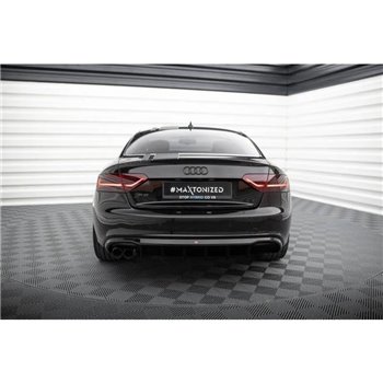 Maxton - Diffuseur Arrière Complet Audi A5 Coupe / Cabrio S-Line 8T (Version double échappement simple face) 