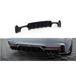 Maxton - Diffuseur Arrière Complet BMW 4 Coupe / Gran Coupe / Cabrio M-Pack F32 / F36 / F33 (Version avec double échappement des