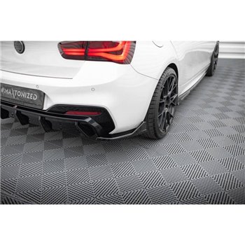 Maxton - Lames De Pare-Chocs Arrière Latérales (Pour jupe arrière V.3) BMW 1 M-Pack / M140i F20 Facelift 