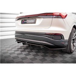 Maxton - Central Arriere Lame (avec une barre verticale) Audi Q4 e-tron Sportback Mk1 Look Carbone