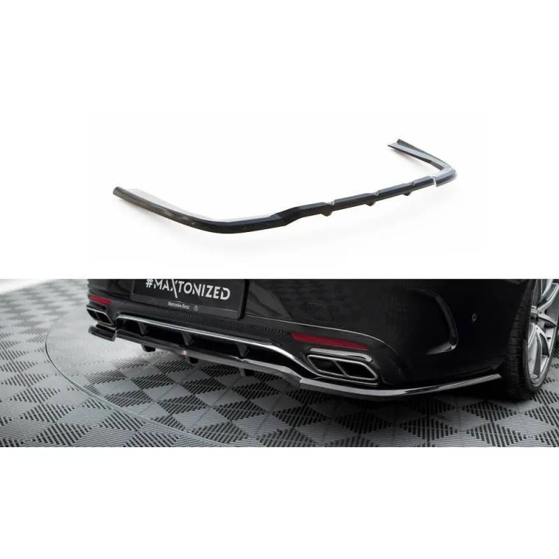 Maxton - Arriere Splitter (avec une barre verticale) Mercedes-Benz S Coupe AMG-Line C217 Facelift