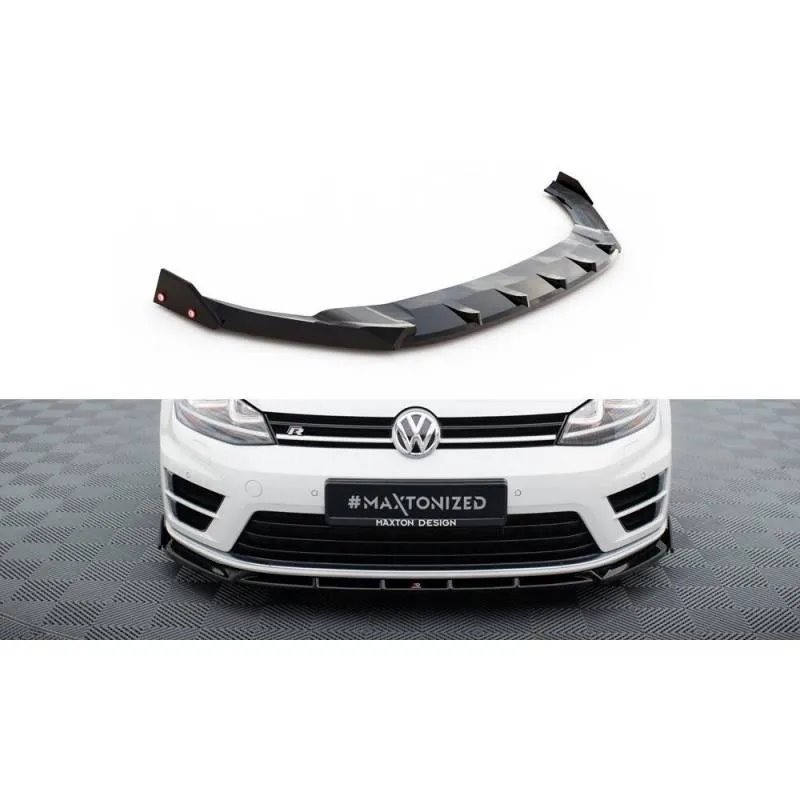 Maxton - Lame Du Pare-Chocs Avant V.5 + Ailerons Volkswagen Golf R / R-Line Mk7