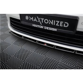 Maxton - Lame Du Pare-Chocs Avant V.5 + Ailerons Volkswagen Golf R / R-Line Mk7 
