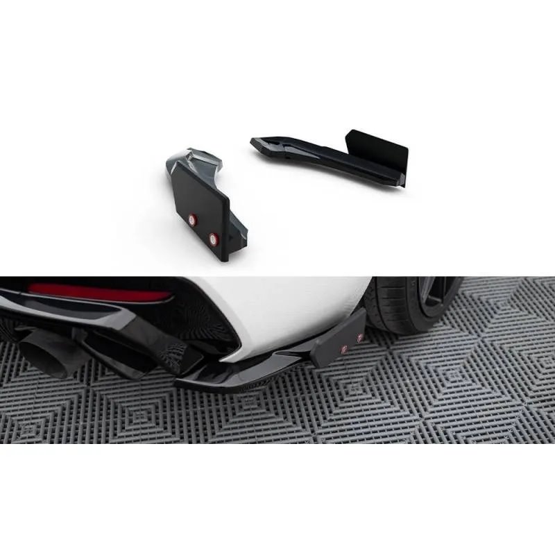 Maxton - Lames De Pare-Chocs Arrière Latérales V.5 + Ailerons (Pour jupe arrière V.3) BMW 1 M-Pack / M140i F20 Facelift