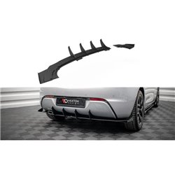 Maxton - Street Pro Diffuseur Arrière Complet Opel Astra GTC OPC-Line J Noir-Rouge + Rabats Brillant