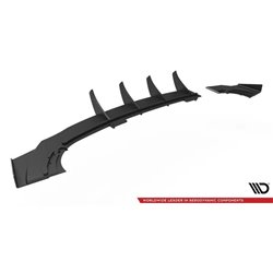 Maxton - Street Pro Diffuseur Arrière Complet Opel Astra GTC OPC-Line J Noir-Rouge + Rabats Brillant
