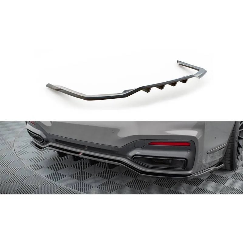 Maxton - Arriere Splitter (avec une barre verticale) V.2 BMW 7 M-Pack G11 / G12 Facelift