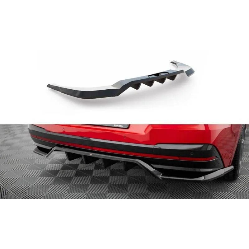 Maxton - Arriere Splitter (avec une barre verticale) Skoda Enyaq Coupe iV RS