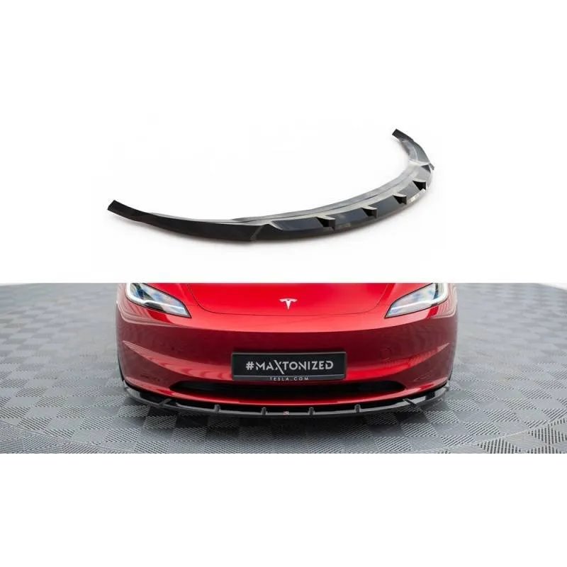 Maxton - Lame Du Pare-Chocs Avant V.2 Tesla Model 3 Project Highland(Facelift)