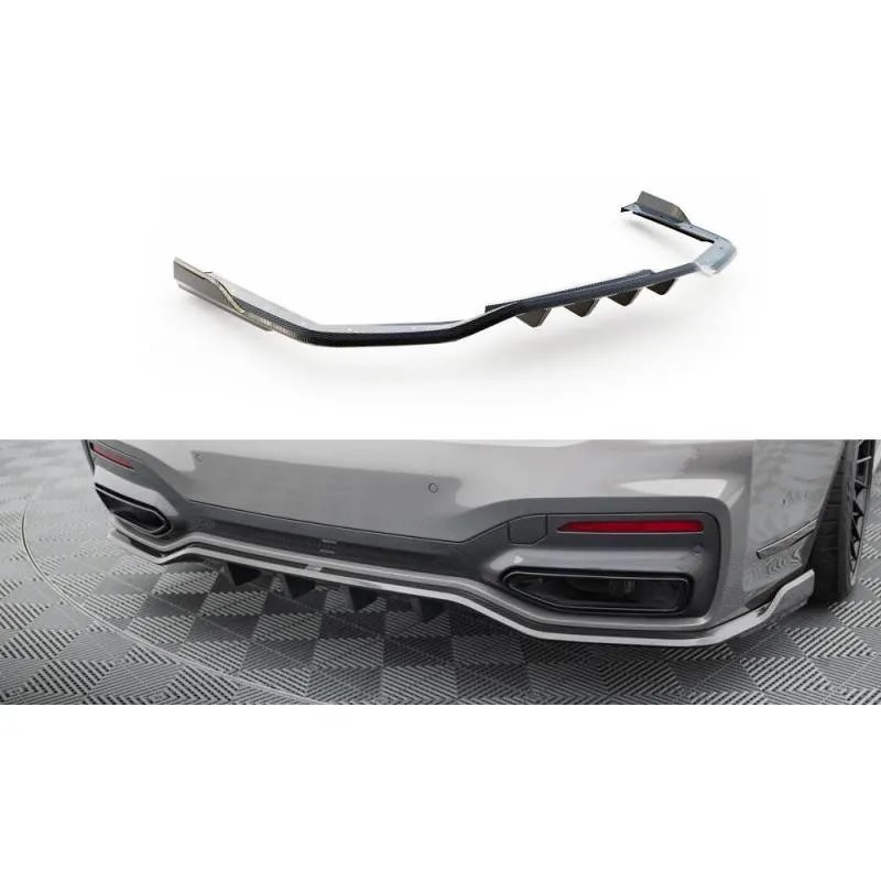 Maxton - Prepreg Carbon Fiber Rear Splitter BMW 7 M-Pack G11 / G12 Facelift