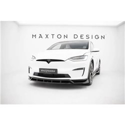 Maxton - Lame Du Pare-Chocs Avant V.3 Tesla Model X Mk1 Facelift 