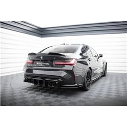 Maxton - Street Pro Lame Du Pare Chocs Arriere V.2 BMW M3 Sedan / Touring G80 / G81 Noir-Rouge