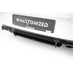 Maxton - Street Pro Central Diffuseur Arriere Volkswagen T-Roc R Mk1 Noir-Rouge