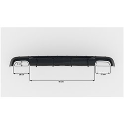 Maxton - Diffuseur Arrière Complet V.2 Audi A6 / A6 C7 S-line/ S6 C7 Facelift 