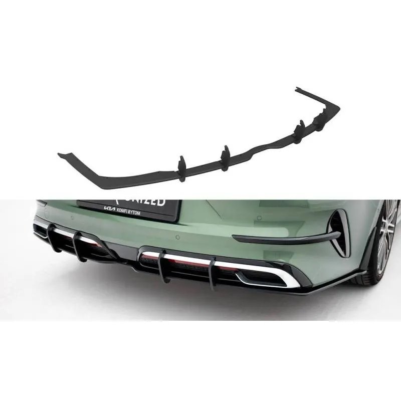 Maxton - Street Pro Central Diffuseur Arriere Kia Proceed GT-Line Mk1 Facelift Noir-Rouge