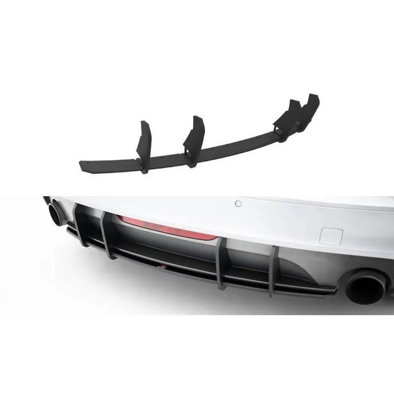 Maxton - Street Pro Central Diffuseur Arriere Audi TT S-Line 8J Facelift Noir