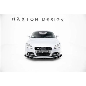 Maxton - Street Pro Lame Du Pare-Chocs Avant Audi TT S / TT S-Line 8J Facelift Noir-Rouge + Rabats Brillant