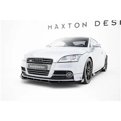 Maxton - Street Pro Lame Du Pare-Chocs Avant Audi TT S / TT S-Line 8J Facelift Noir-Rouge + Rabats Brillant