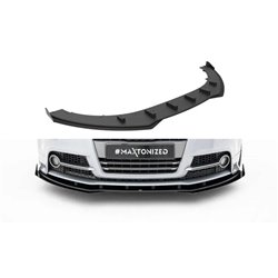 Maxton - Street Pro Lame Du Pare-Chocs Avant Audi TT S / TT S-Line 8J Facelift Noir + Rabats Brillant
