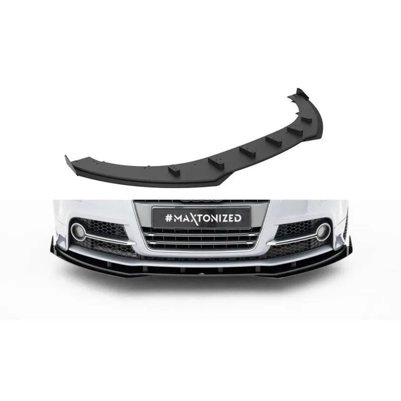 Maxton - Street Pro Lame Du Pare-Chocs Avant Audi TT S / TT S-Line 8J Facelift Noir + Rabats Brillant