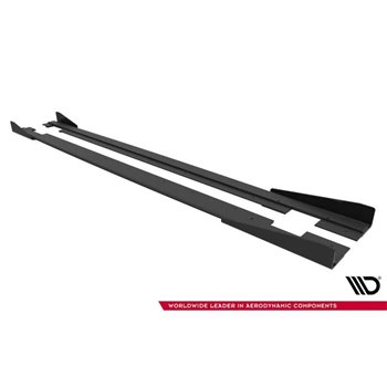 Maxton - Street Pro Rajouts Des Bas De Caisse Audi TT S / TT S-Line 8J Facelift Noir + Rabats Brillant 
