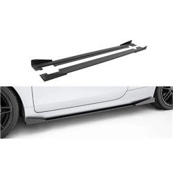 Maxton - Street Pro Rajouts Des Bas De Caisse Audi TT S / TT S-Line 8J Facelift Noir-Rouge + Rabats Brillant