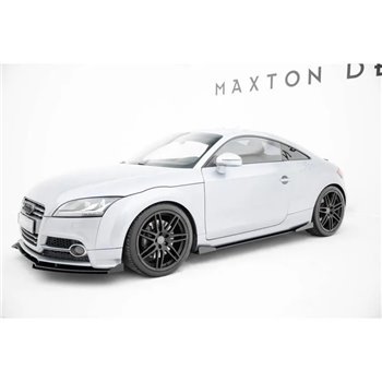 Maxton - Street Pro Rajouts Des Bas De Caisse Audi TT S / TT S-Line 8J Facelift Noir-Rouge + Rabats Brillant