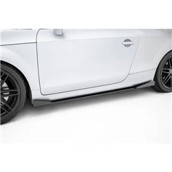 Maxton - Street Pro Rajouts Des Bas De Caisse Audi TT S / TT S-Line 8J Facelift Noir-Rouge + Rabats Brillant