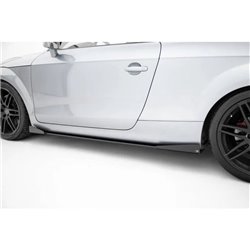 Maxton - Street Pro Rajouts Des Bas De Caisse Audi TT S / TT S-Line 8J Facelift Noir-Rouge + Rabats Brillant