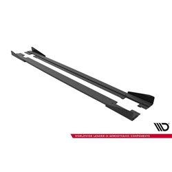 Maxton - Street Pro Rajouts Des Bas De Caisse Audi TT S / TT S-Line 8J Facelift Noir-Rouge + Rabats Brillant