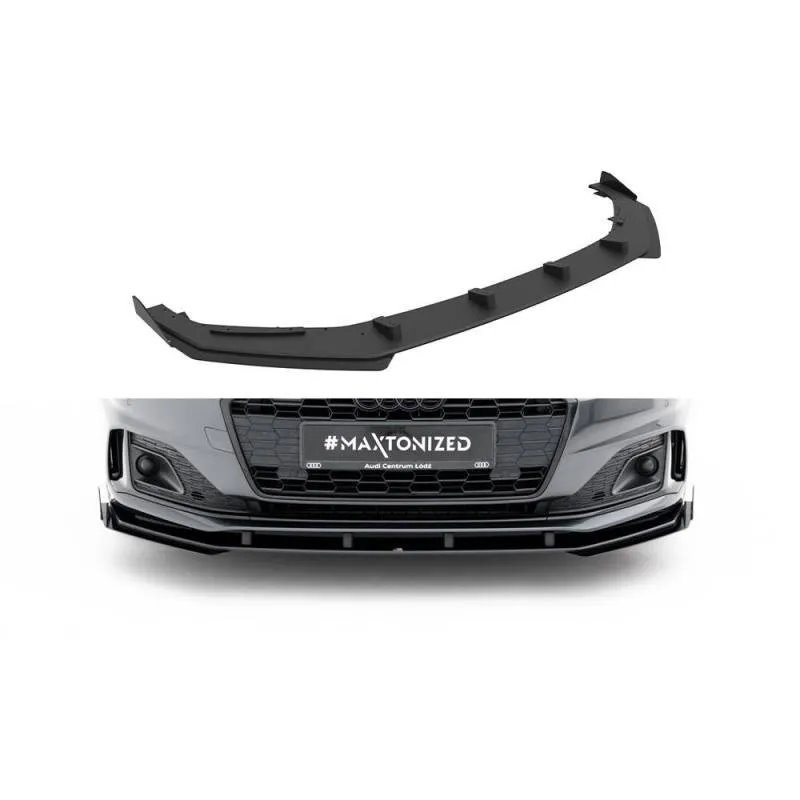 Maxton - Street Pro Lame Du Pare-Chocs Avant Audi A5 F5 Facelift Noir + Rabats Brillant