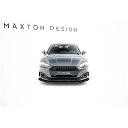 Maxton - Street Pro Lame Du Pare-Chocs Avant Audi A5 F5 Facelift Noir + Rabats Brillant 