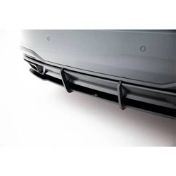 Maxton - Street Pro Central Diffuseur Arriere Audi A5 F5 Facelift Noir + Rabats Brillant 