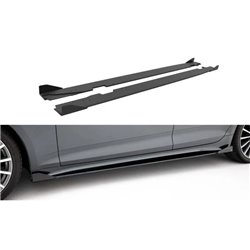 Maxton - Street Pro Rajouts Des Bas De Caisse Audi A5 Sportback F5 Facelift Noir-Rouge + Rabats Brillant