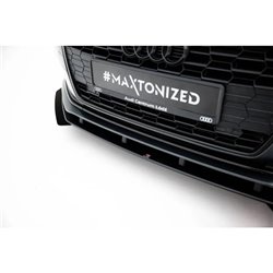 Maxton - Street Pro Lame Du Pare-Chocs Avant Audi A5 F5 Facelift Noir-Rouge + Rabats Brillant