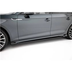 Maxton - Street Pro Rajouts Des Bas De Caisse Audi A5 Sportback F5 Facelift Noir + Rabats Brillant 