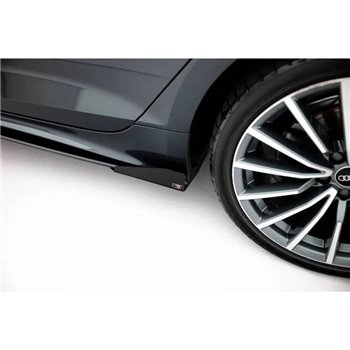 Maxton - Street Pro Rajouts Des Bas De Caisse Audi A5 Sportback F5 Facelift Noir + Rabats Brillant 