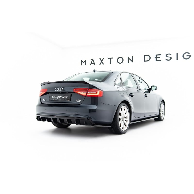 Maxton - Diffuseur Arrière Complet Audi A4 B8 Facelift (Version double échappement simple face)