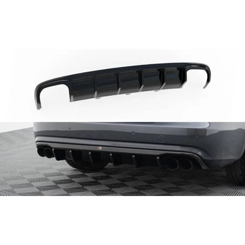 Maxton - Diffuseur Arrière Complet Audi A4 B8 Facelift (Version avec double échappement des deux côtés)