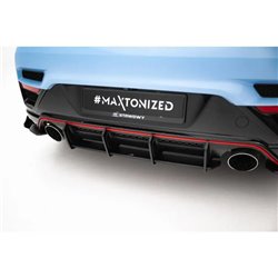 Maxton - Street Pro Central Diffuseur Arriere Hyundai Veloster N Mk2 Rouge