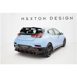 Maxton - Street Pro Lame Du Pare Chocs Arriere Hyundai Veloster N Mk2 Noir-Rouge