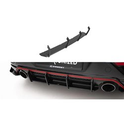 Maxton - Street Pro Central Diffuseur Arriere Hyundai Veloster N Mk2 Noir-Rouge