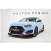 Maxton - Street Pro Lame Du Pare-Chocs Avant Hyundai Veloster N Mk2 Noir + Rabats Brillant 