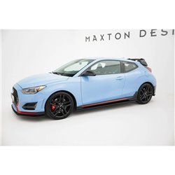 Maxton - Street Pro Rajouts Des Bas De Caisse Hyundai Veloster N Mk2 Noir-Rouge