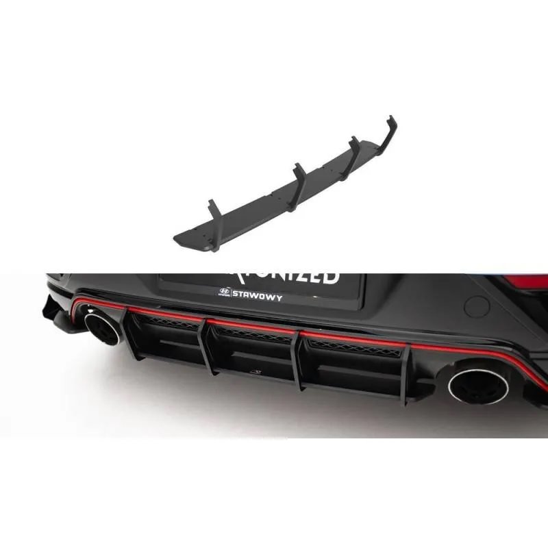 Maxton - Street Pro Central Diffuseur Arriere Hyundai Veloster N Mk2 Noir