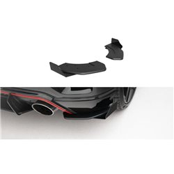 Maxton - Street Pro Lame Du Pare Chocs Arriere Hyundai Veloster N Mk2 Noir-Rouge + Rabats Brillant